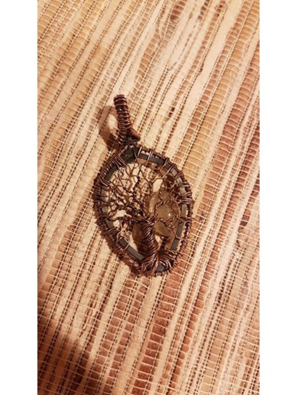 Amazing tree of life , moonstone and  wrapped copper